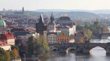 Prag charles Köprüsü ile eski genel bakış