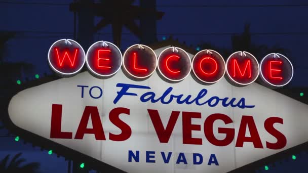 Las vegas welkom teken — Stockvideo