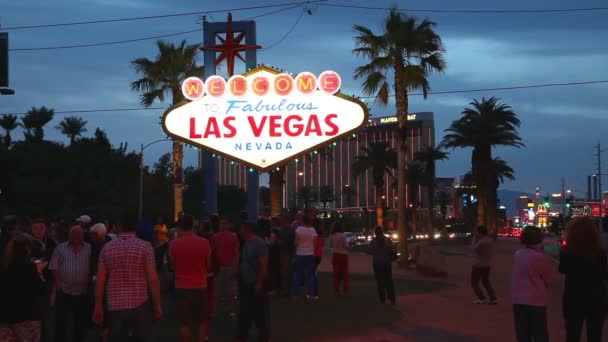 Las vegas välkommet tecken — Stockvideo