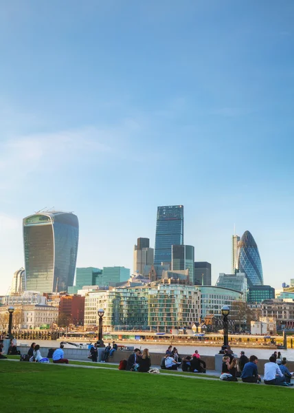 Londra'nın finans bölgesine — Stok fotoğraf