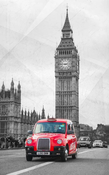 Táxi em uma rua em Londres — Fotografia de Stock