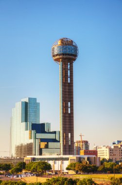 Reunion Tower at downtown Dallas, TX clipart