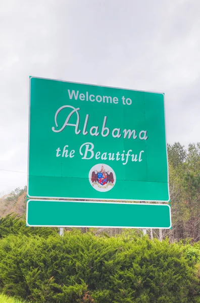 Welkom bij Alabama teken — Stockfoto