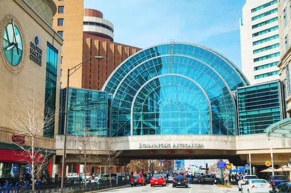 Centro da paisagem urbana de Indianápolis — Fotografia de Stock