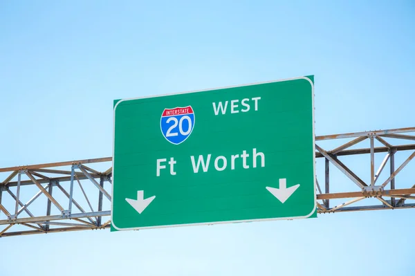 Road sign  Fort Worth — Stock Photo, Image