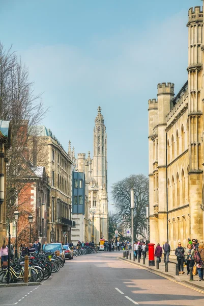 Old central street of Cambridge — Stock Photo, Image