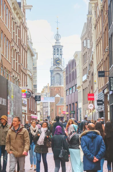 Smalle straat van Amsterdam — Stockfoto