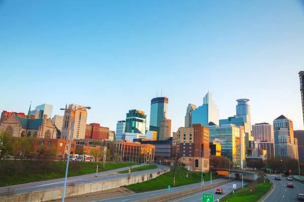 Centro de Minneapolis paisagem urbana — Fotografia de Stock