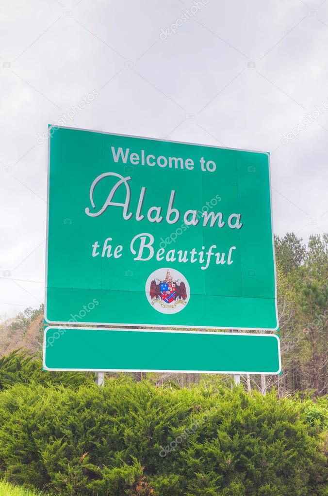 Welcome to Alabama sign