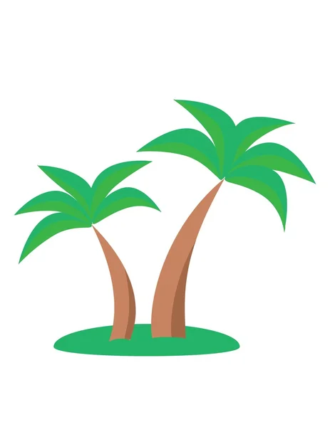 Palmbomen, vector illustratie — Stockvector