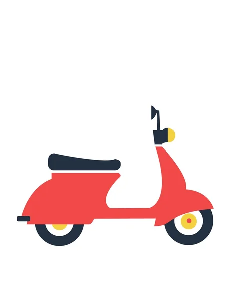 Значок Плоским Мотоциклом Вектор Иллюстрации Концепция Путешествия — стоковый вектор