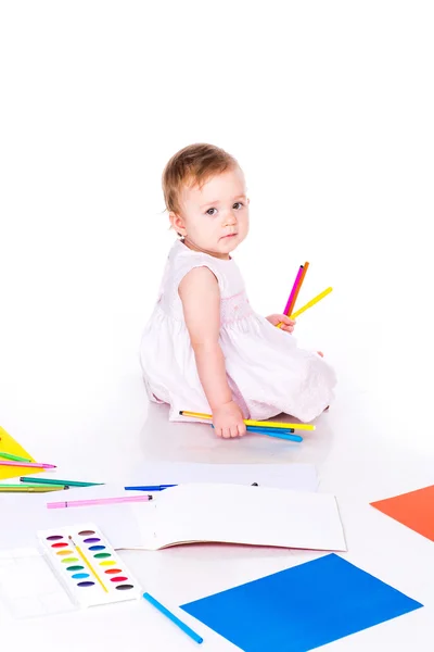 Cute little baby drawing — Stock Photo, Image