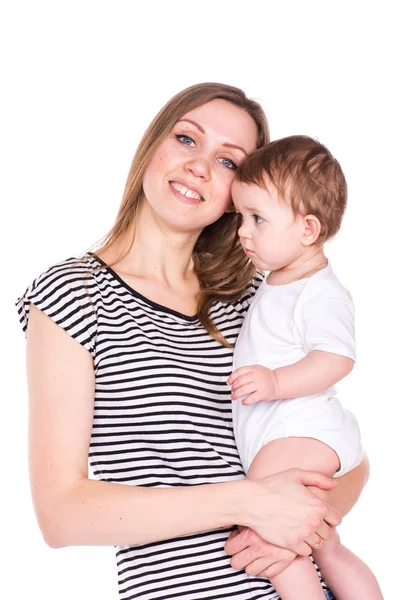 Beautiful baby and mother playing — Stock Photo, Image