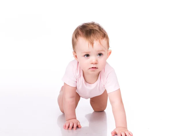 Cute little baby crawling — Stock Photo, Image