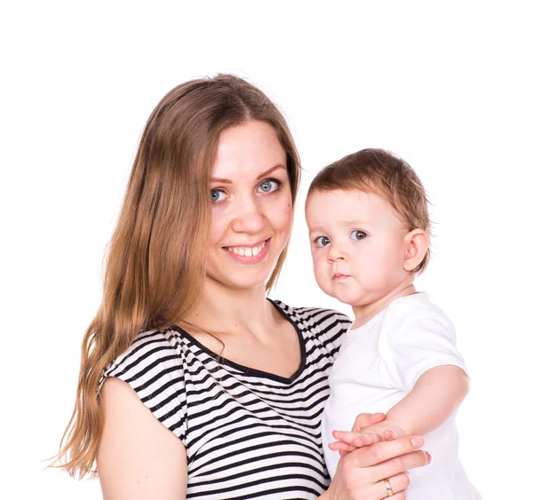 Beautiful baby and mother playing — Stock Photo, Image