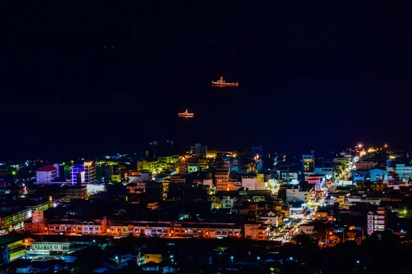 Paisaje nocturno Hua Hin Tailandia — Foto de Stock