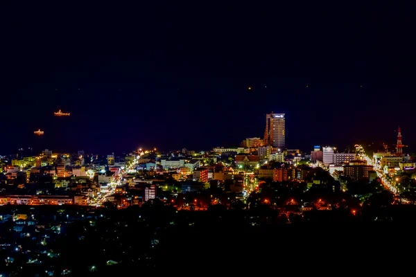 Paisaje nocturno Hua Hin Tailandia — Foto de Stock