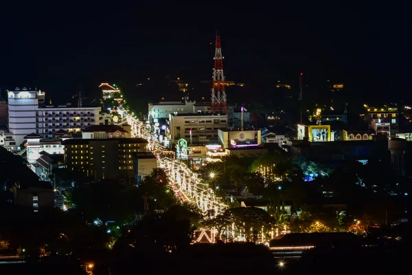 Paisaje nocturno Hua Hin Tailandia — Foto de Stock