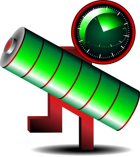 Icono de recordatorio de batería — Vector de stock
