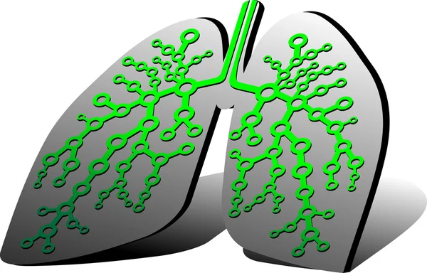 Diagnósticos pulmonares — Archivo Imágenes Vectoriales