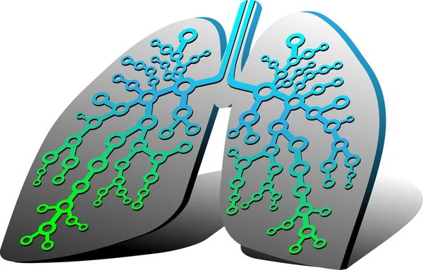 Diagnósticos pulmonares — Archivo Imágenes Vectoriales