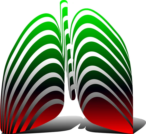 Diagnósticos pulmonares — Archivo Imágenes Vectoriales