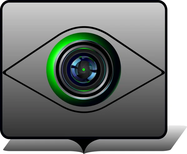 Pictogram voor videobewaking — Stockvector