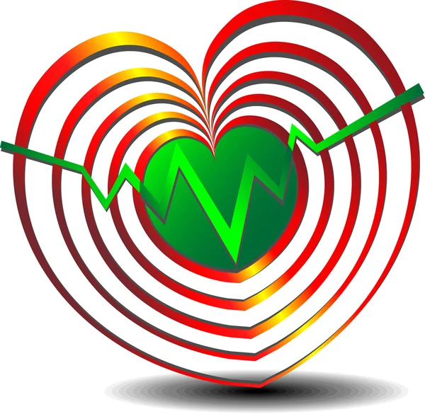 Диагностика сердца — стоковый вектор