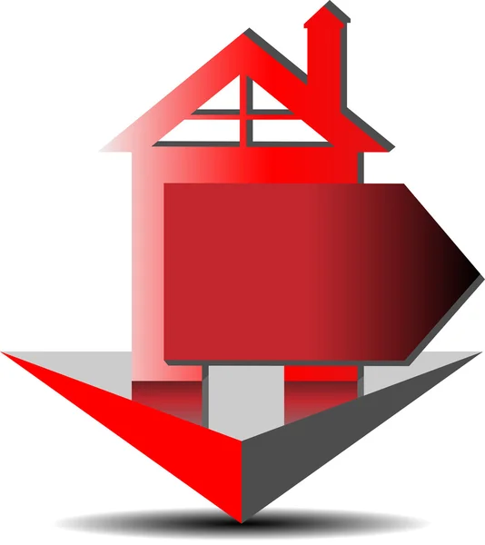 Icona Immobiliare — Vettoriale Stock