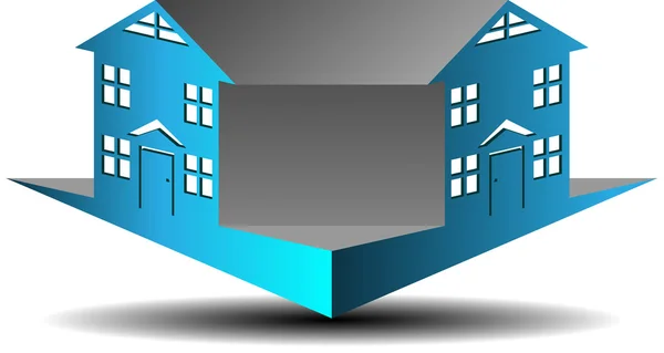 Icône recherche immobilière — Image vectorielle