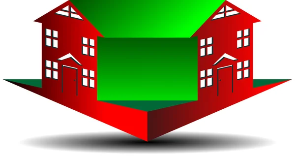 Ikona vyhledávání nemovitostí — Stockový vektor