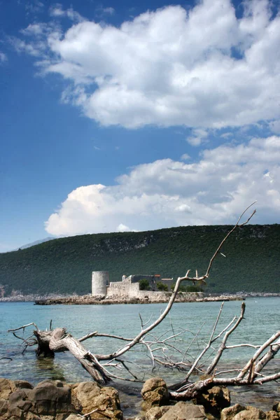 Monasterio Vavedenje Presvete Bogorodice Península Lustica Montenegro Isla Introducción Santísima — Foto de Stock