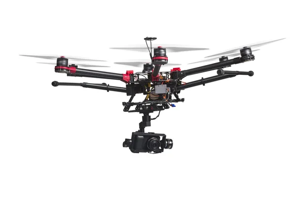 Flying drone with a camera Stock Image