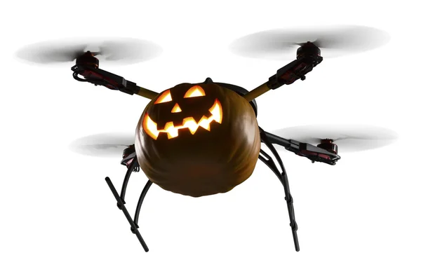 Drone di Halloween su bianco Foto Stock