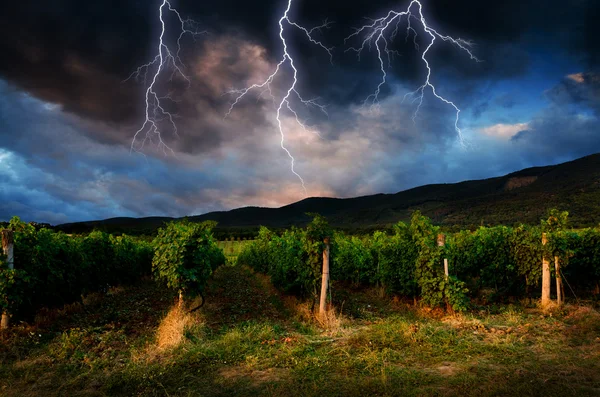 Gewitter mit Blitz — Stockfoto