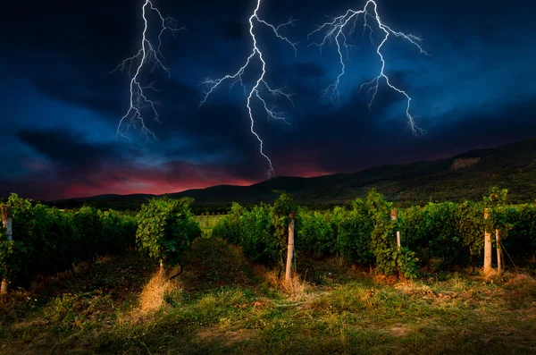 Gewitter mit Blitz — Stockfoto