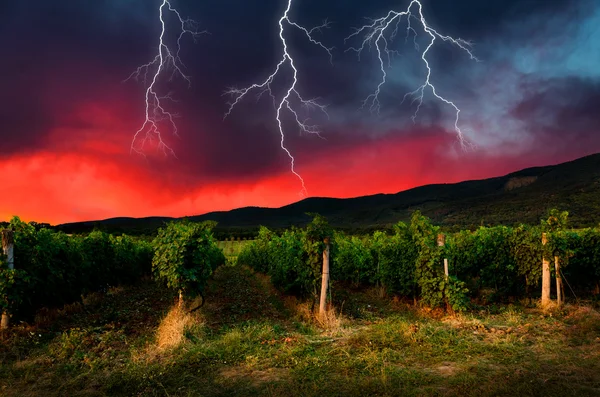 Gewitter mit Blitz — Stockfoto