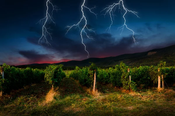 Gewitter mit Blitz — Stockfoto