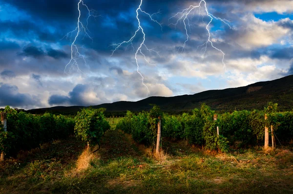 Gewitter mit Blitz — Stockfoto