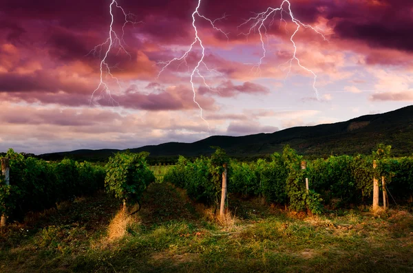 Gewitter mit Blitz — Stockfoto