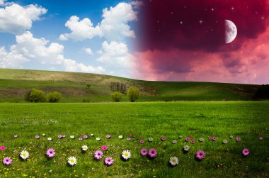 Gece gündüz arka plan