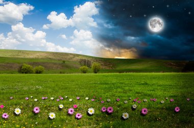 Gece gündüz arka plan