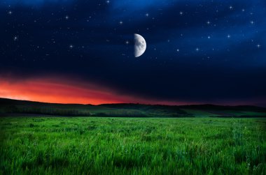 Güzel bir gece alan arka plan