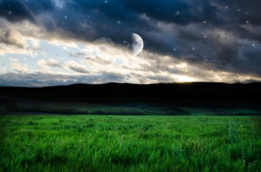 Güzel bir gece alan arka plan