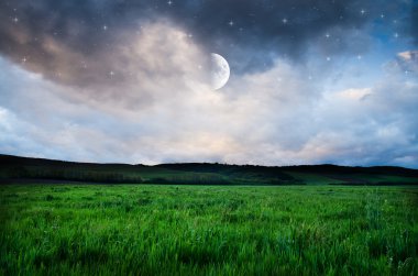 Güzel bir gece alan arka plan