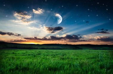 Güzel bir gece alan arka plan