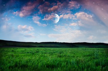 Güzel bir gece alan arka plan