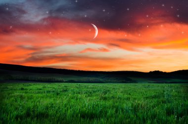 Güzel bir gece alan arka plan