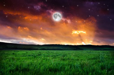 Güzel bir gece alan arka plan