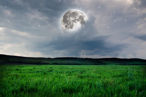 Фон ночного поля — стоковое фото